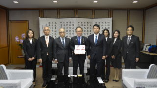 首里城火災に対する支援金贈呈